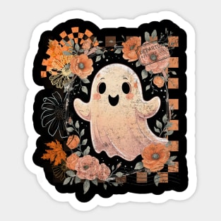 Coquette Ghost Departure Approved Halloween Design Sticker